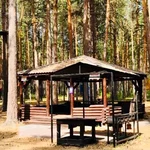 Деревянная беседка с грилем — загородный отдых в Тюмени