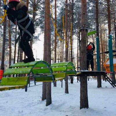 Экстремальная трасса верёвочного парка — отдых за городом, Тюмень