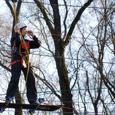 Трасса верёвочного парка — активные развлечения, база Усадьба
