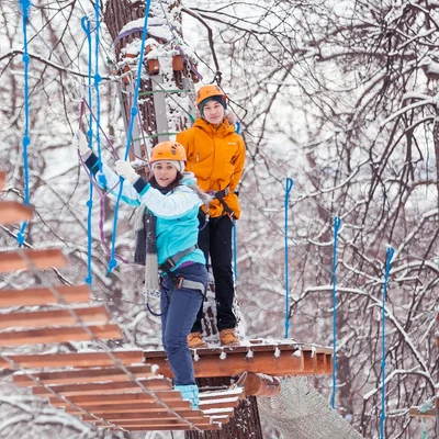 Верёвочные препятствия на высоте — отдых на природе в Тюмени