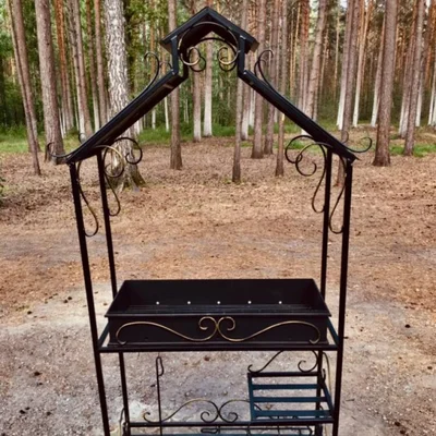 Беседка с барбекю в сосновом бору — база Усадьба