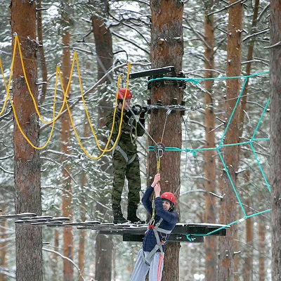 Верёвочный парк в Тюмени — полоса препятствий на базе Усадьба
