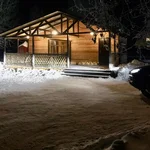 Снять дом №10 в Тюмени — Уютный домик у озера в Тюмени — дом 10 зимой, база отдыха Усадьба