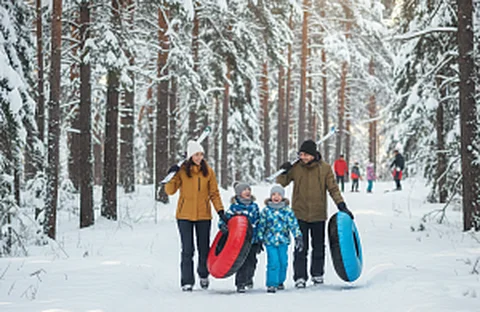 Прокат тюбингов и лыж